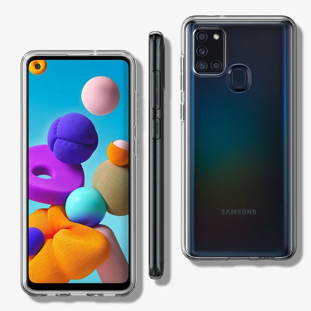 Spigen Samsung Gehäuse Flüssigkristall Galaxy A21s Kristallklar - 4