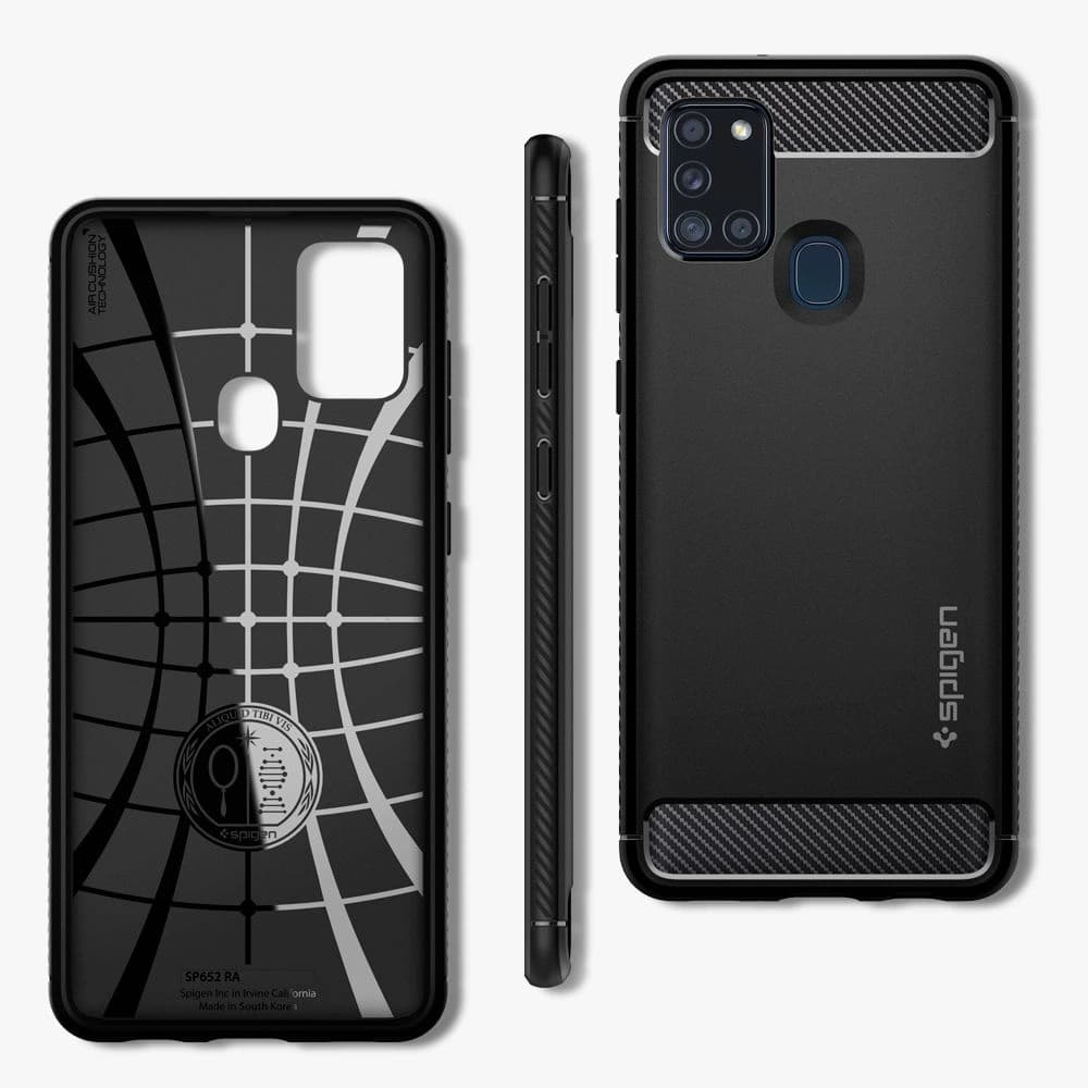Spigen Samsung Gehäuse Rugged Armor Galaxy A21s Mattschwarz - 2