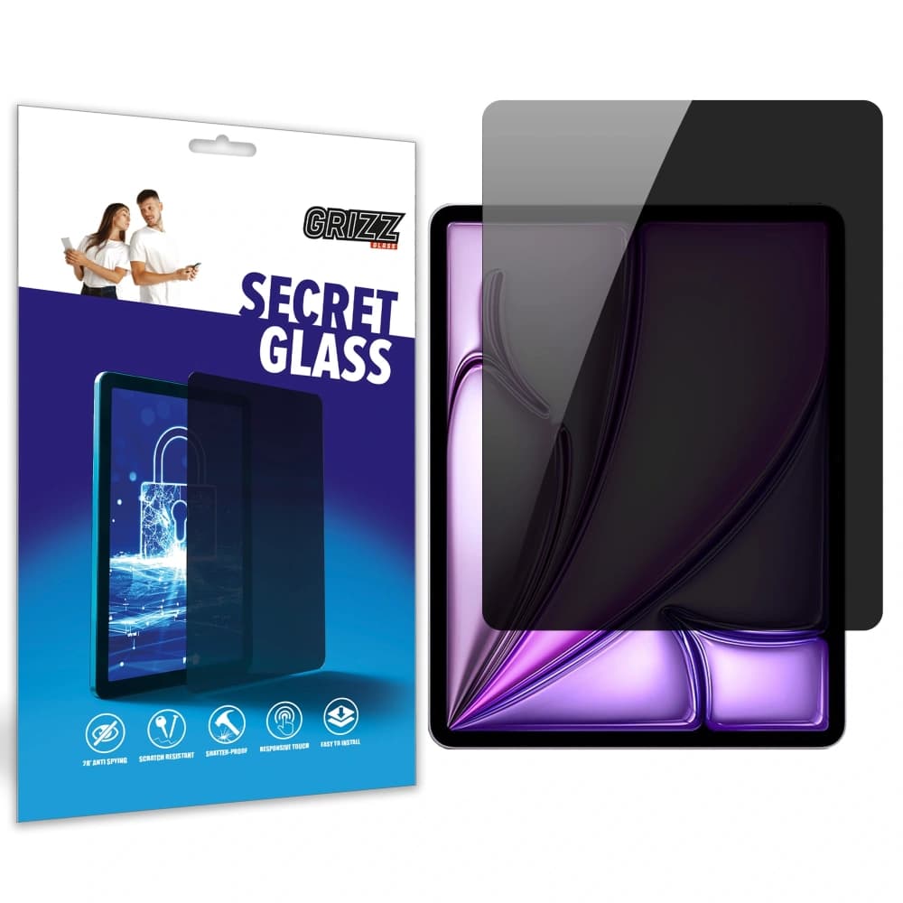 Matowe szkło prywatyzujące GrizzGlass SecretGlass do Apple iPad Air 13" M3 2025  - 1