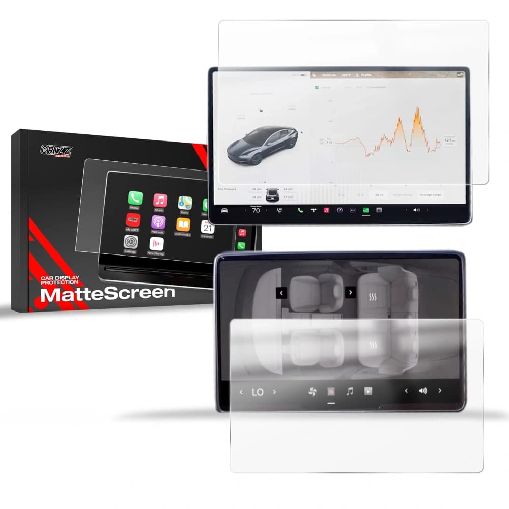 Matte GrizzGlass CarDisplay Protection Tesla Model Y Juniper (2024-2025) [2in1] - 1