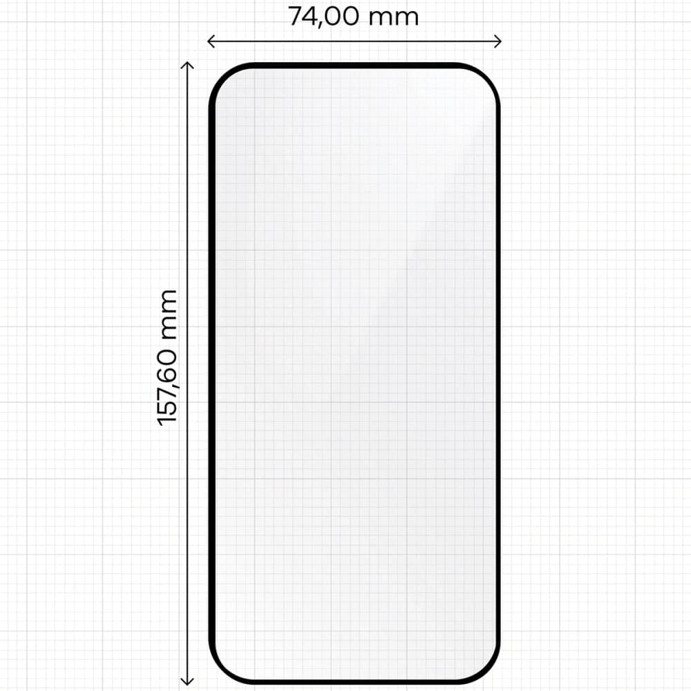 Gehärtetes Glas mit Montagerahmen Bizon Glass Applikator für Apple iPhone 16 Plus [2 PACK] - 2