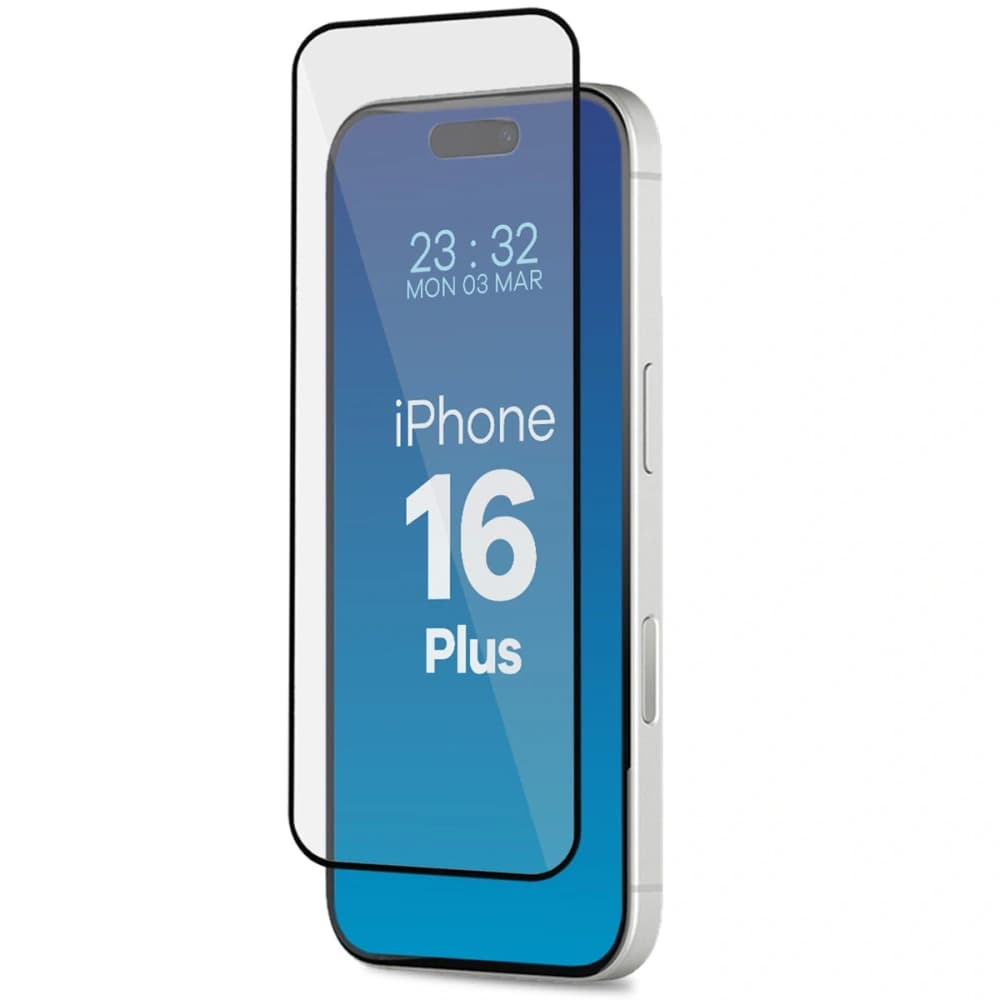 Gehärtetes Glas mit Montagerahmen Bizon Glass Applikator für Apple iPhone 16 Plus [2 PACK] - 3