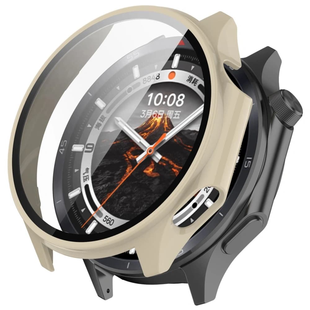 Bizon Case+Glass Watch OnePlus Watch 3 / Oppo Watch X2 beige - 4