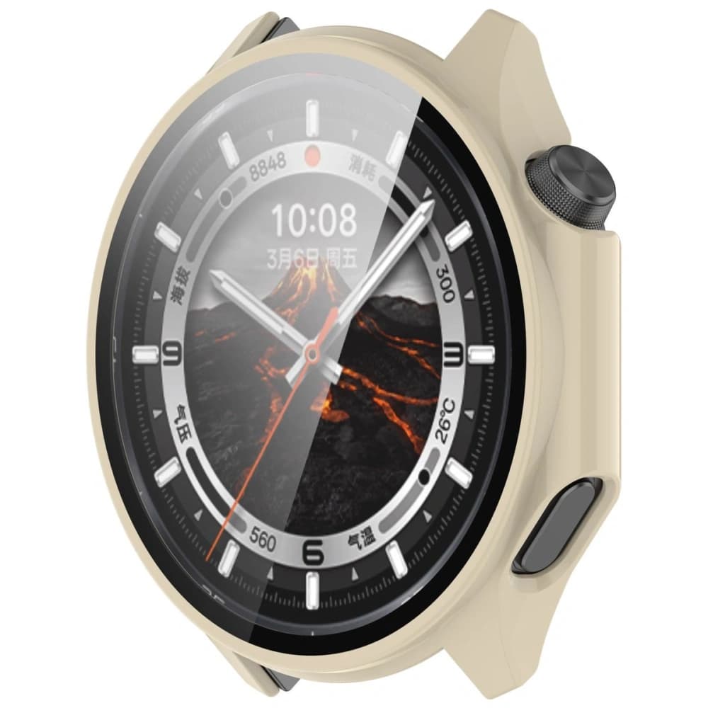 Bizon Case+Glass Watch OnePlus Watch 3 / Oppo Watch X2 beige - 5