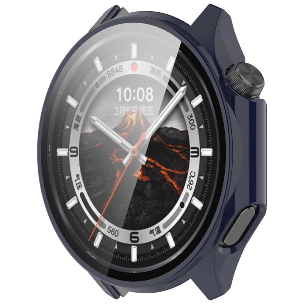 Etui ze szkłem do zegarka Bizon Case+Glass Watch do OnePlus Watch 3 / Oppo Watch X2 niebieskie - 5