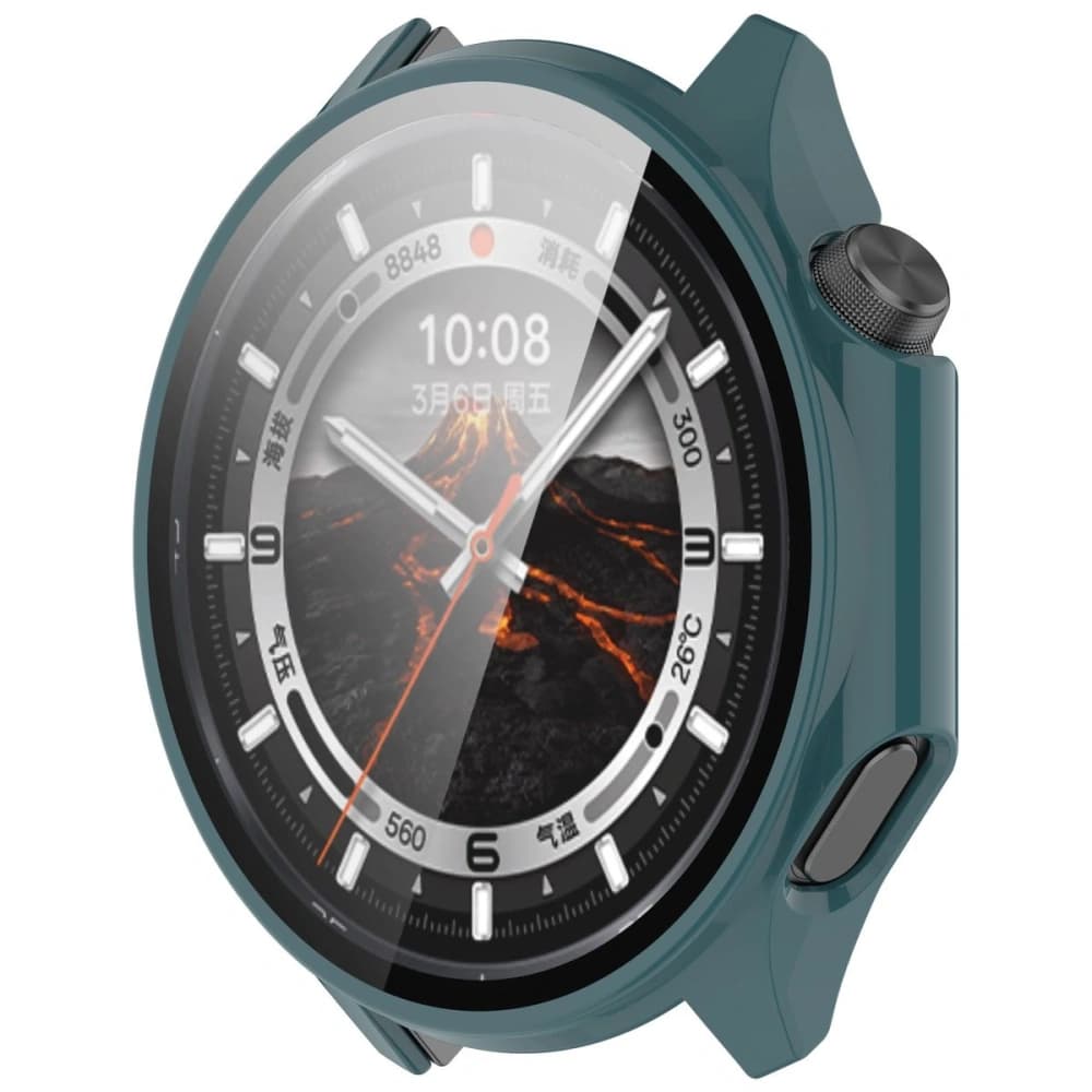 Etui ze szkłem do zegarka Bizon Case+Glass Watch do OnePlus Watch 3 / Oppo Watch X2 zielone - 5
