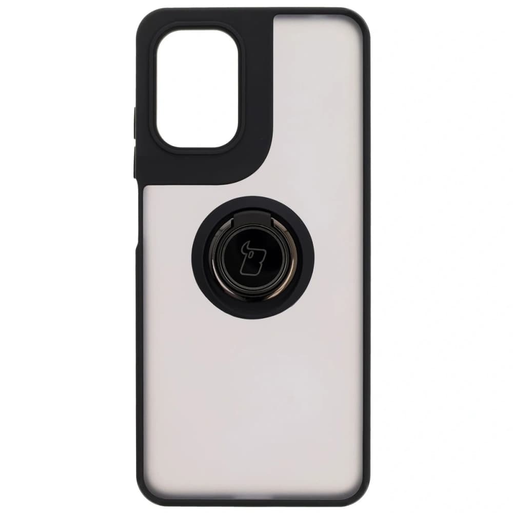 Bizon Case Hybrid Ring Motorola Moto G05 / E15 rauchig mit einem schwarzen Rahmen - 2