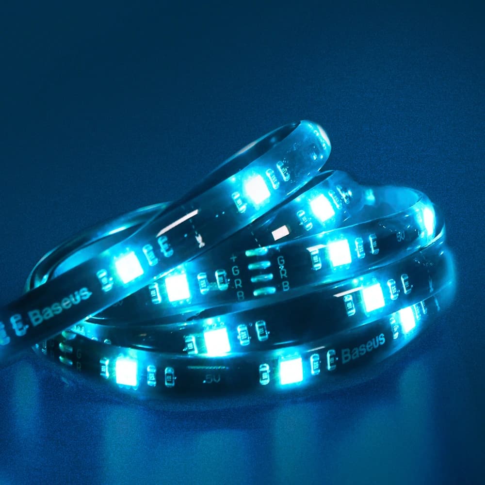 Baseus Selbstklebender LED-Streifen GAMO mit Fernbedienung, RGB, 5W, 1,5m - 6