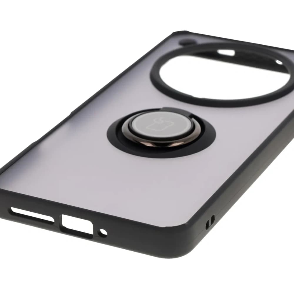 Bizon Case Hybrid Ring Oppo Find X8 Pro smoky with a black frame - 4