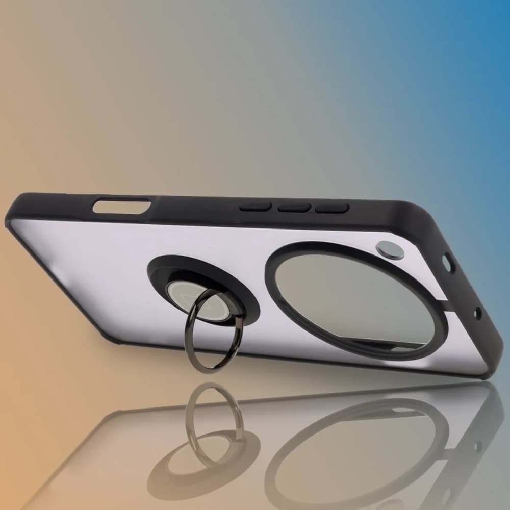 Bizon Case Hybrid Ring Oppo Find X8 Pro smoky with a black frame - 5