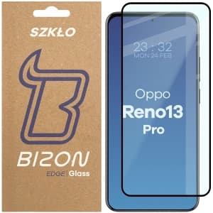 Bizon Glass Edge 3D Oppo Reno13 Pro black frame