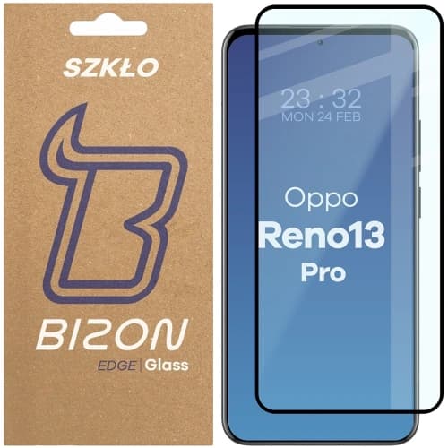 Bizon Glass Edge 3D Oppo Reno13 Pro black frame