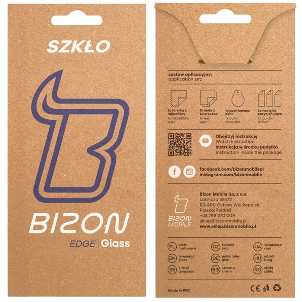 Bizon Glass Edge 3D Oppo Reno13 Pro black frame - 5