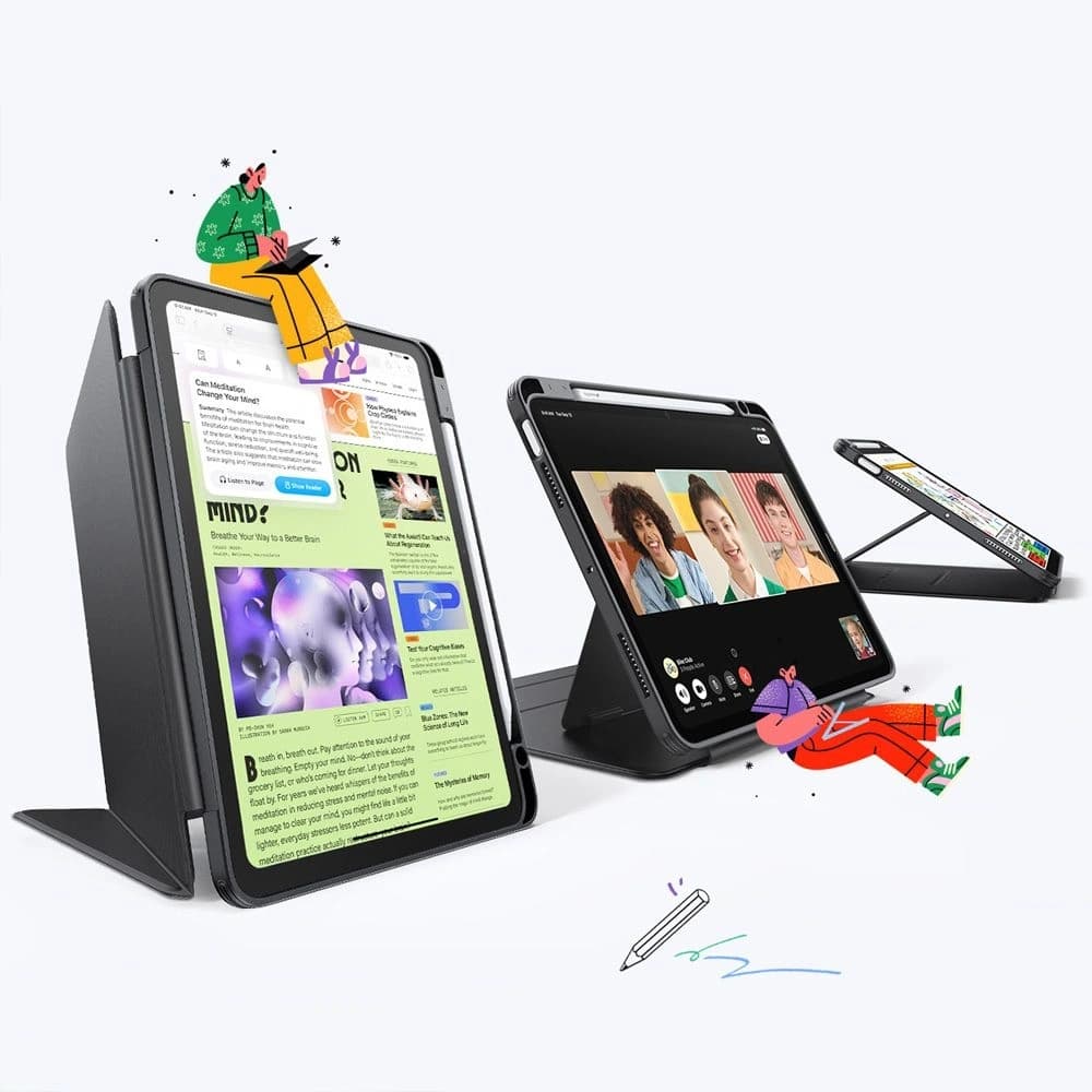 ESR Flip Hybrid Apple iPad Air 10.9 2020/2022 (4, 5 gen) / iPad Air 11 2024/2025 (6, 7 gen) Black - 2