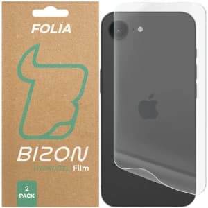 Bizon Glass Hydrogel film for the back for Apple iPhone 17e / 16e [2 PACK]