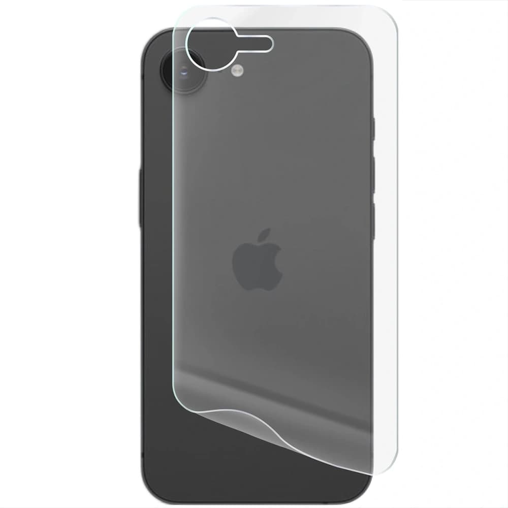 Bizon Glass Hydrogel film for the back for Apple iPhone 17e / 16e [2 PACK] - 5