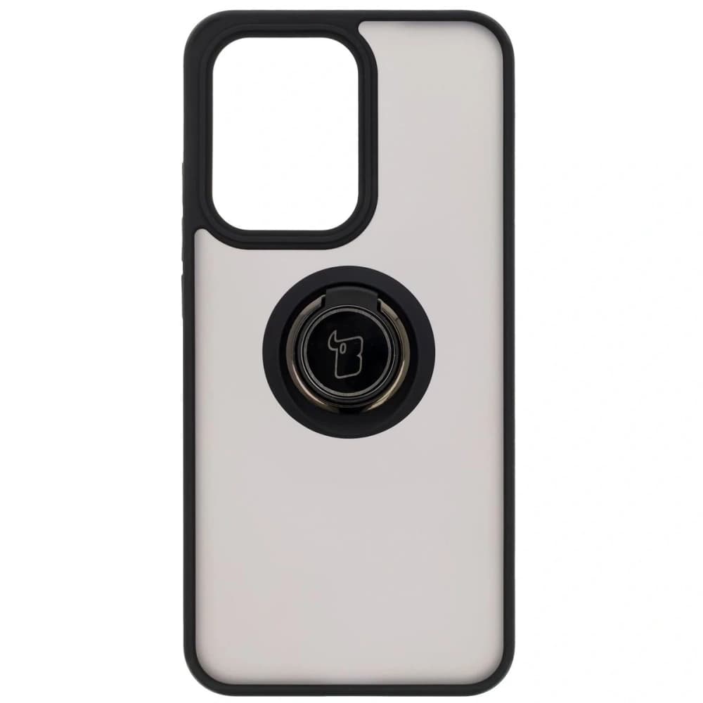 Bizon Case Hybrid Ring Oppo Reno13 Pro rauchig mit einem schwarzen Rahmen - 2