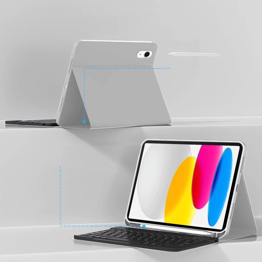 Etui z klawiaturą Tech-Protect SmartCase Pen + Keyboard Apple iPad Air 10.9 2022 (5. generacji) / iPad Air 11 2025 (7. generacji) Grey - 4