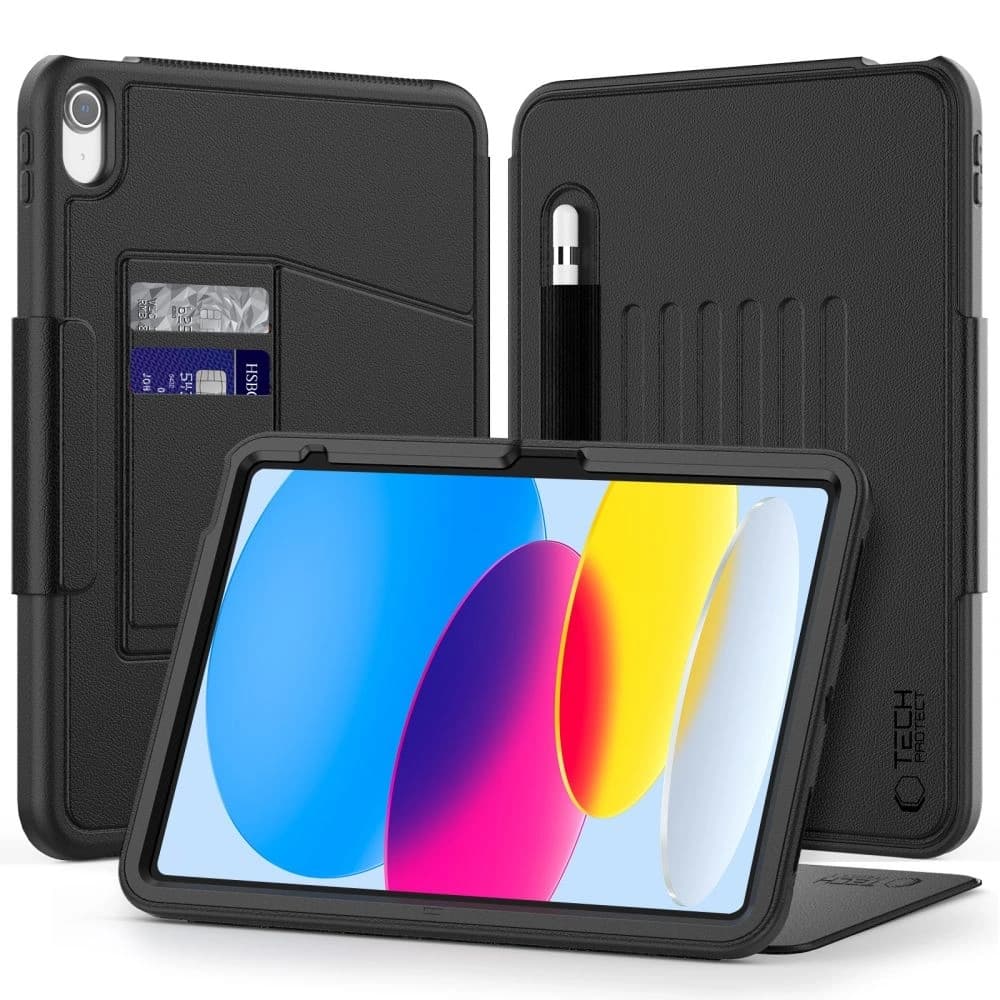 Etui z klawiaturą Tech-Protect SmartCase Pen Armor Apple iPad Air 10.9 2022 (5. generacji) / iPad Air 11 2025 (7. generacji) Black - 1
