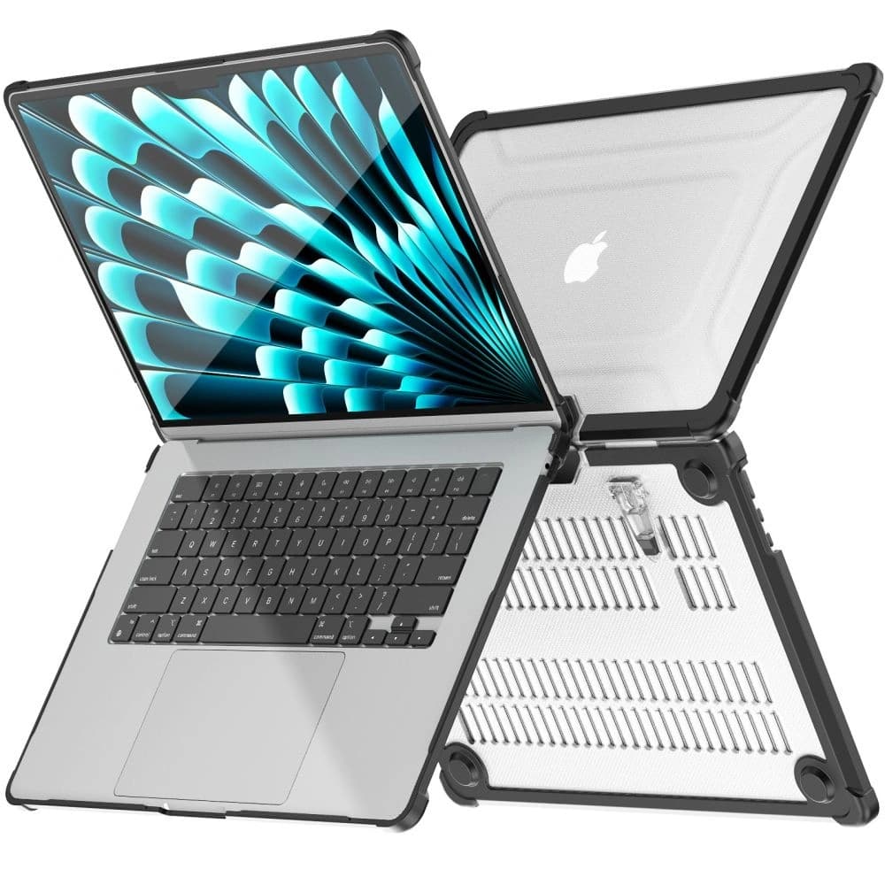 Case Tech-Protect Smartshell Pro Apple MacBook Air 15” (M2/M3/M4) 2023-2025 Black/clear - 3