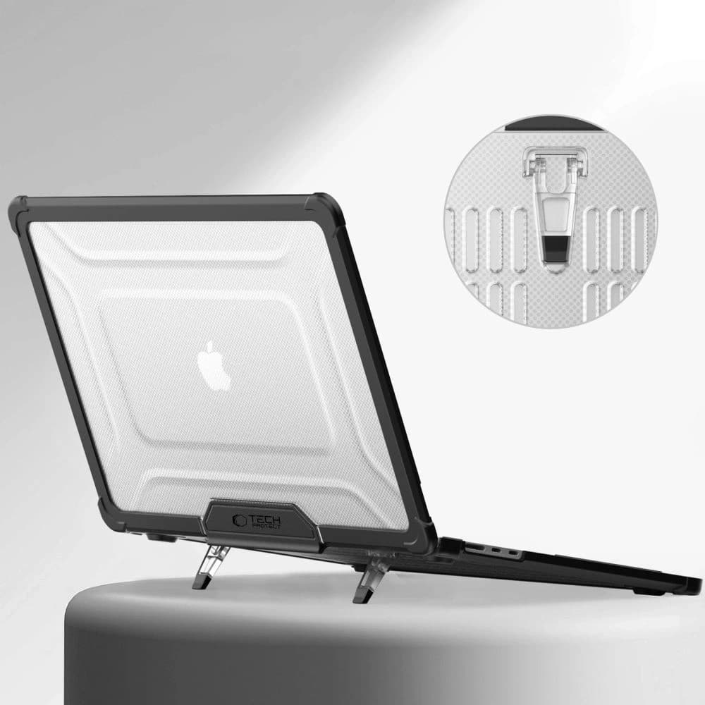 Case Tech-Protect Smartshell Pro Apple MacBook Air 15” (M2/M3/M4) 2023-2025 Black/clear - 4