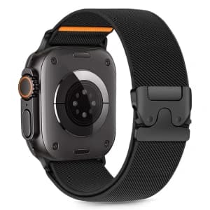 Pasek Tech-Protect Nylon Clasp Apple Watch 6 / 7 / 8 / 9 / 10 / SE / Ultra 1 / 2 44/45/46/49mm Schwarz