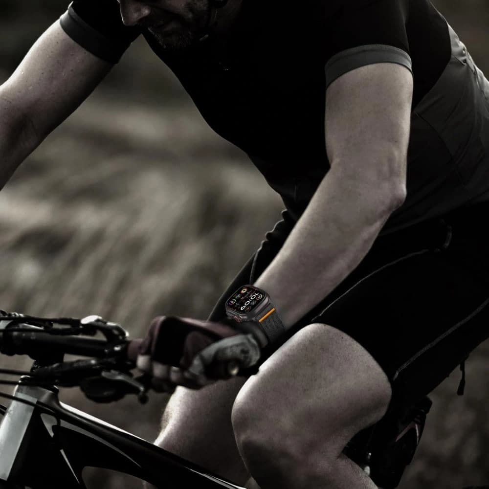 Pasek Tech-Protect Nylon Clasp Apple Watch 6 / 7 / 8 / 9 / 10 / SE / Ultra 1 / 2 44/45/46/49mm Schwarz - 4