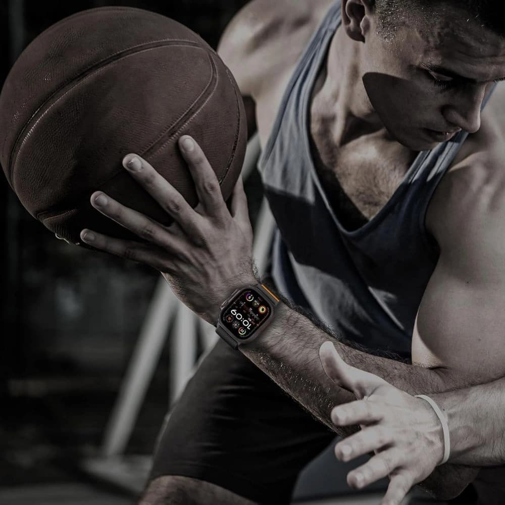 Pasek Tech-Protect Nylon Clasp Apple Watch 6 / 7 / 8 / 9 / 10 / SE / Ultra 1 / 2 44/45/46/49mm Schwarz - 5