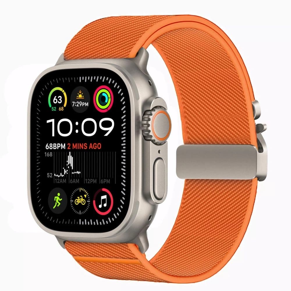 Pasek Tech-Protect Nylonverschluss Apple Watch 6 / 7 / 8 / 9 / 10 / SE / Ultra 1 / 2 44/45/46/49mm Orange - 2