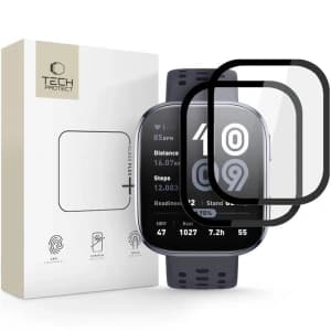 Hybrid glass Tech-Protect Glass Flex+ Amazfit Bip 6 Black [2 PACK]