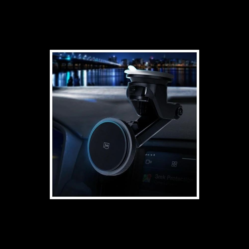 3MK Car MagCharger 15W Black Wireless Charging Car Mount for Dashboard - 5
