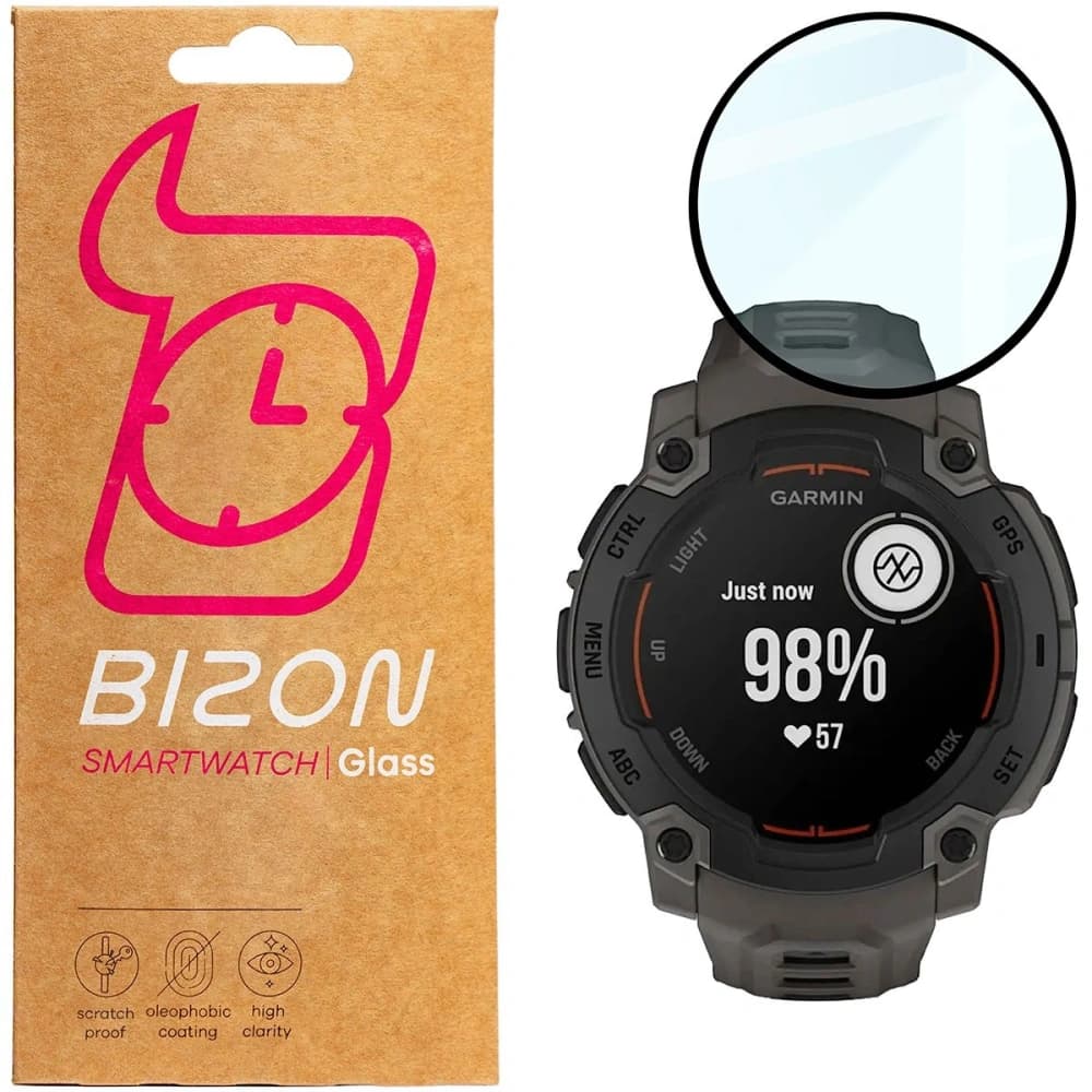 Bizon Glas Uhr Edge Hybrid Garmin Instinct E 45mm schwarz - 1