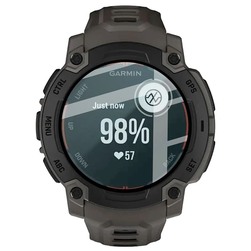 Bizon Glas Uhr Edge Hybrid Garmin Instinct E 45mm schwarz - 2