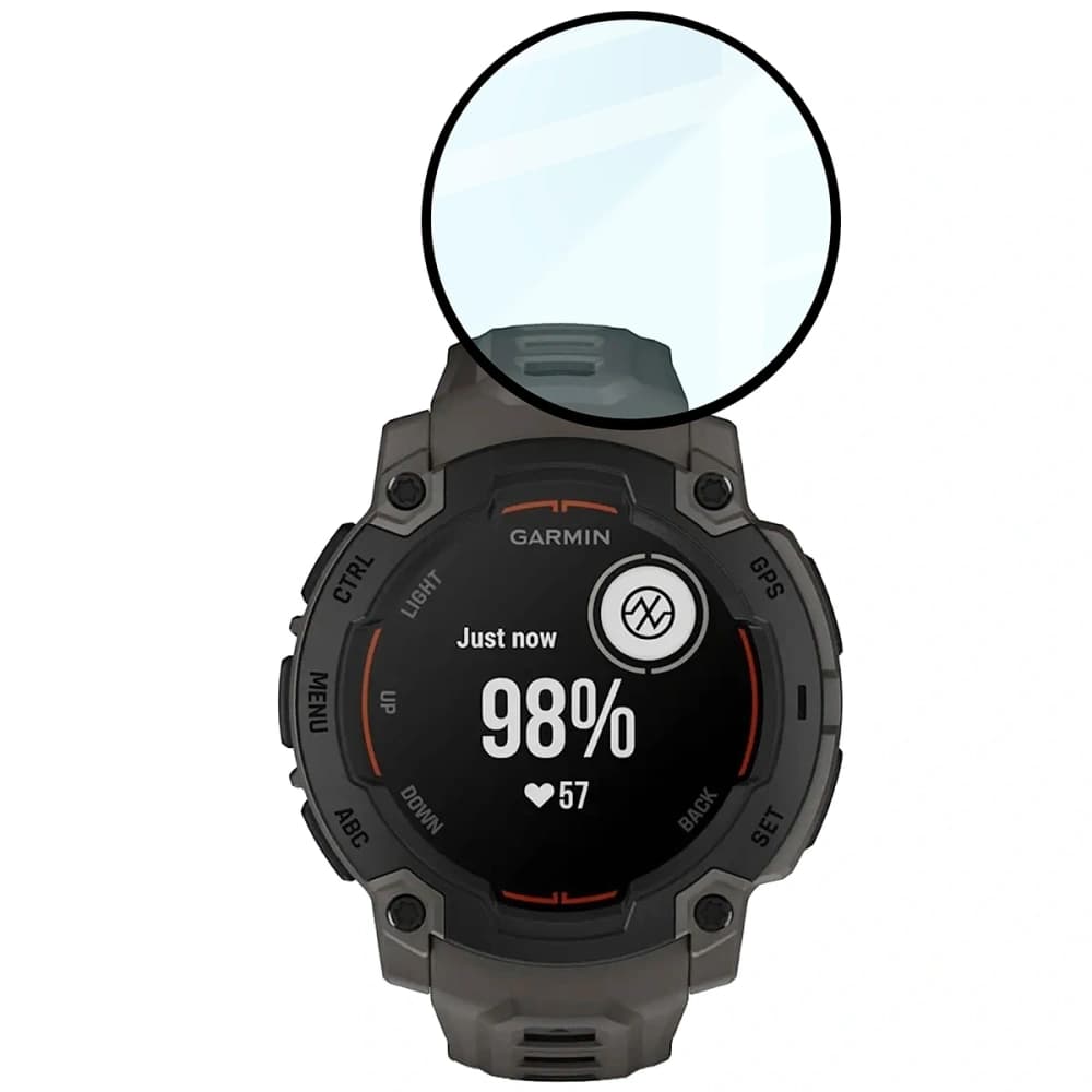 Bizon Glas Uhr Edge Hybrid Garmin Instinct E 45mm schwarz - 5