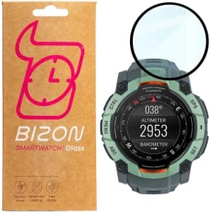 Bizon Glas Uhr Edge Hybrid Garmin Instinct 3 45mm schwarz