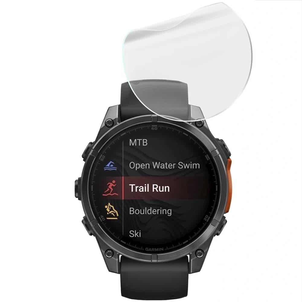 Bizon Glas Uhr Hydrogel Garmin Tactix 8 AMOLED 47mm [2 PACK] - 5