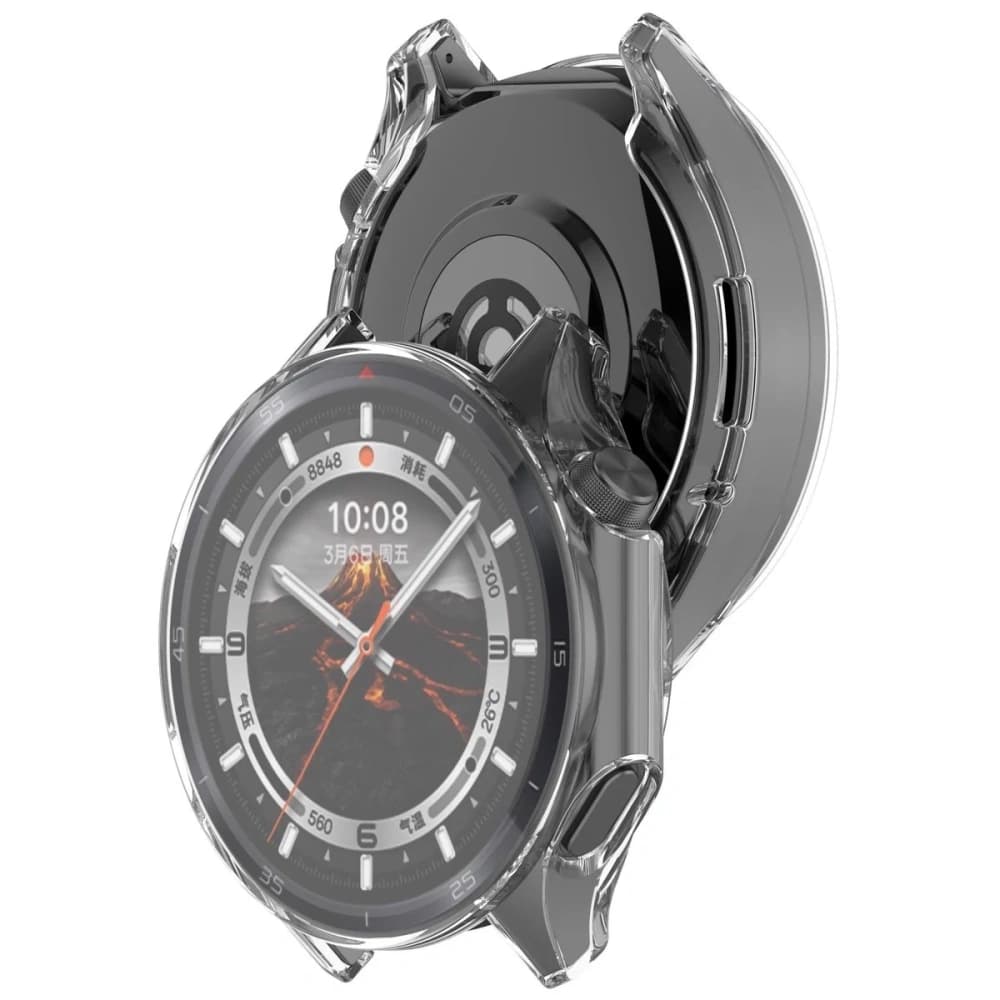 Etui z osłoną ekranu Bizon Case Watch Felipe do OnePlus Watch 3 / Oppo Watch X2 przeźroczyste - 1