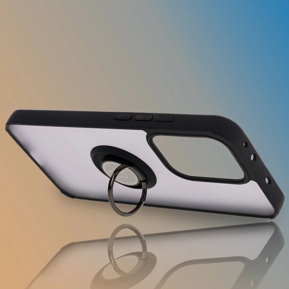 Bizon Case Hybrid Ring Oppo Reno13 smoky with a black frame - 6