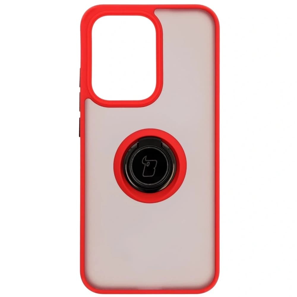 Bizon Case Hybrid Ring Oppo Reno13 smoky with a red frame - 2