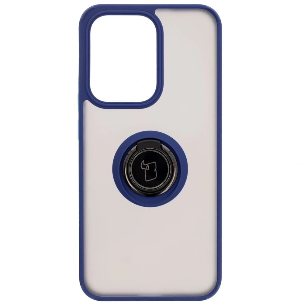 Bizon Case Hybrid Ring Oppo Reno13 smoky with a blue frame - 2