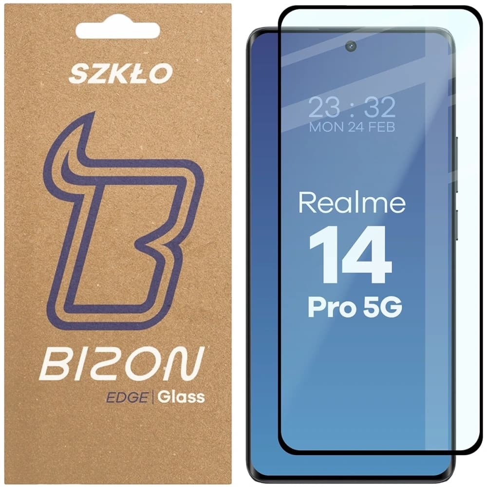 Bizon Glass Edge 3D Realme 14 Pro 5G schwarzer Rahmen - 1