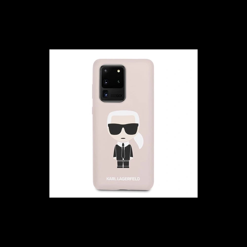 Karl Lagerfeld Samsung Tasche KLHCS69SLFKPI Galaxy S20 Ultra Hartschale hellrosa/rosa Silikon Iconic - 5