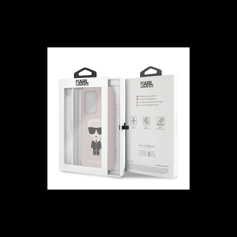 Karl Lagerfeld Samsung Tasche KLHCS69SLFKPI Galaxy S20 Ultra Hartschale hellrosa/rosa Silikon Iconic - 7