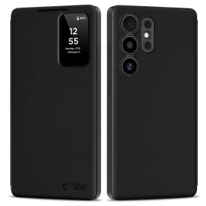 Tech-Protect Smart Wallet Samsung Galaxy S25 Ultra Matt Schwarz