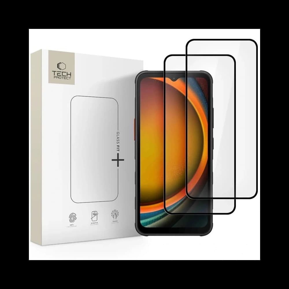 SzkŁo Hartowane Tech-protect Glass Fit+ 2-pack Galaxy Xcover 7 / 7 Pro Black - 1