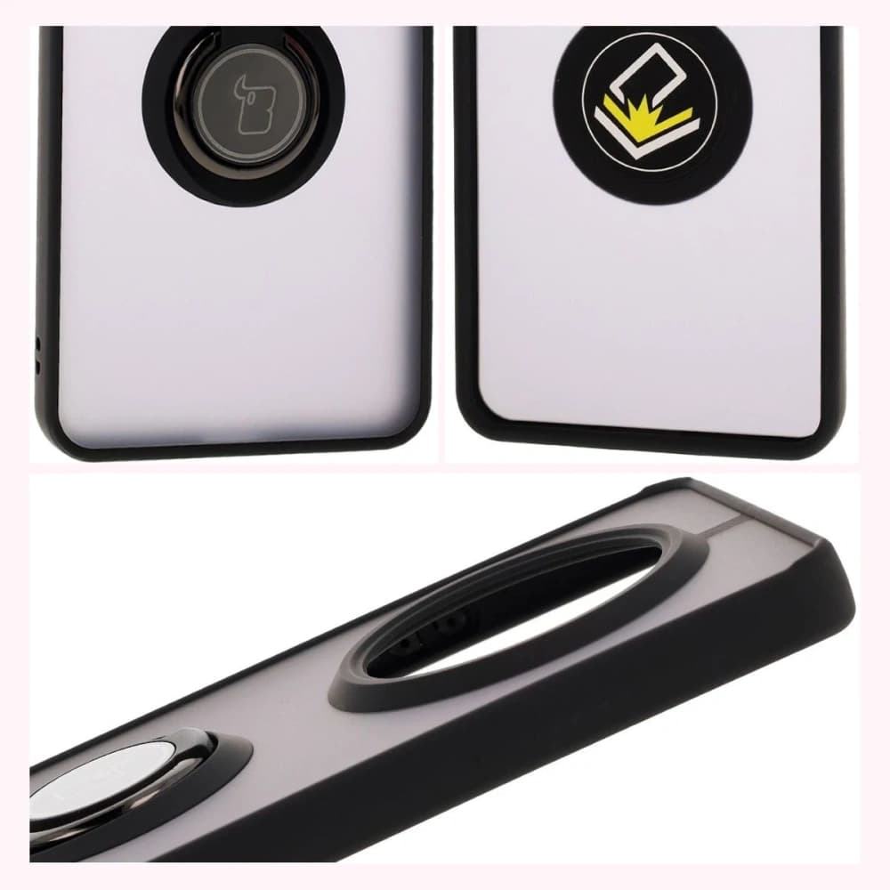 Bizon Case Hybrid Ring Realme 14 Pro Plus 5G smoky with a black frame - 4