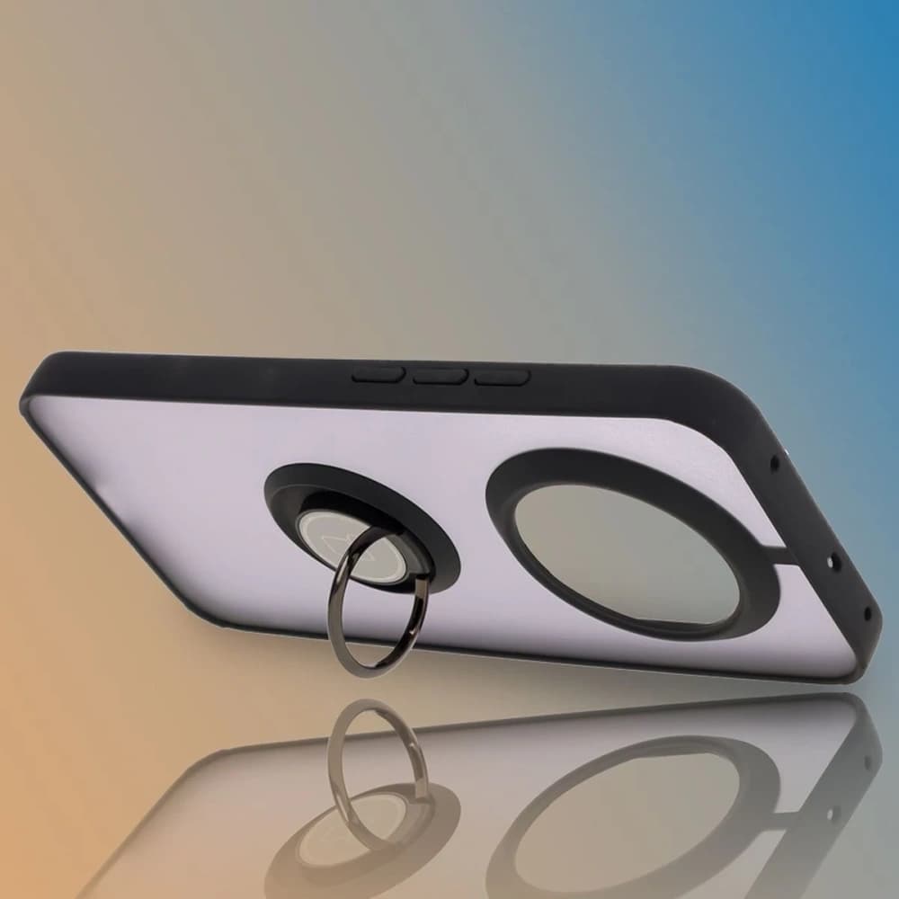 Bizon Case Hybrid Ring Realme 14 Pro Plus 5G smoky with a black frame - 6