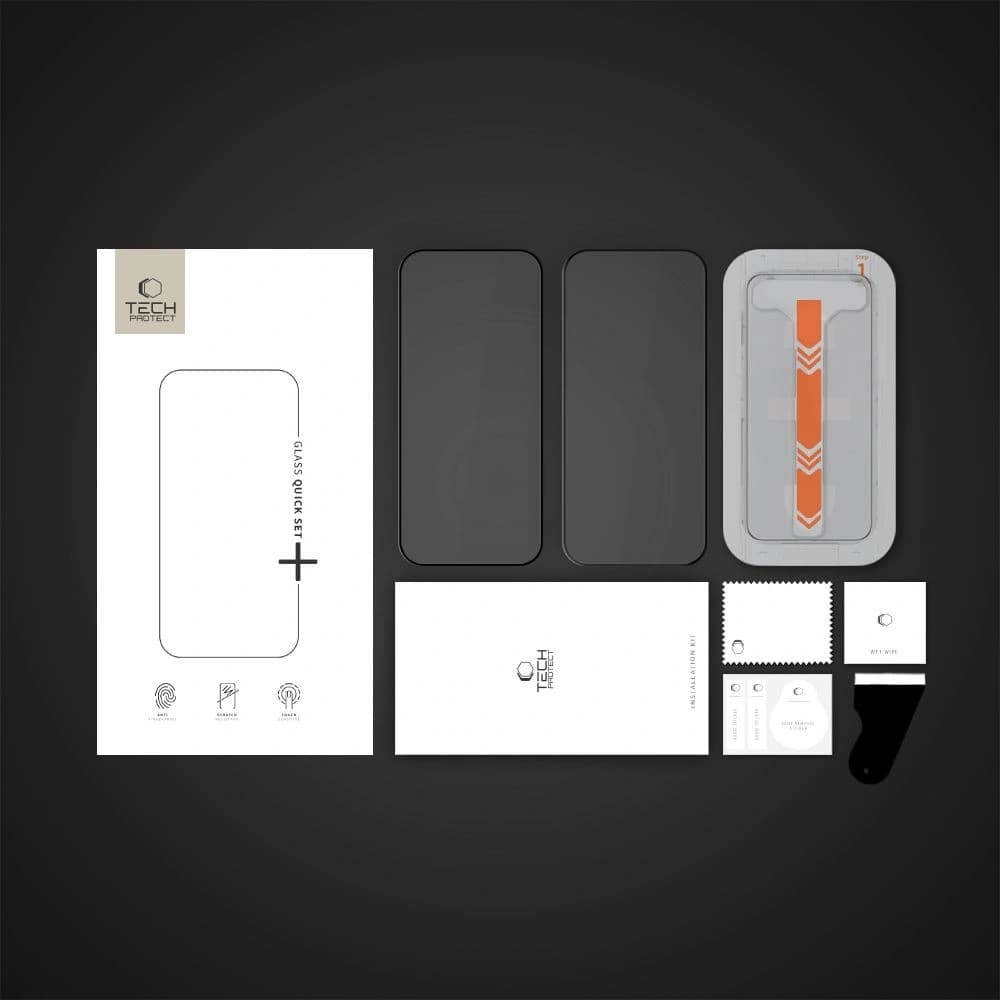 Tech-Protect Quick Set+ Apple iPhone 15 / 16 Schwarz [2 PACK] - 6