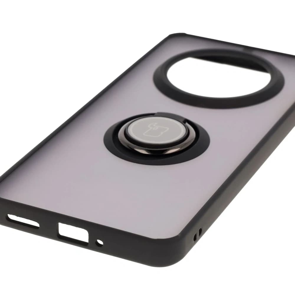 Bizon Case Hybrid Ring Realme 14 Pro 5G smoky with a black frame - 5