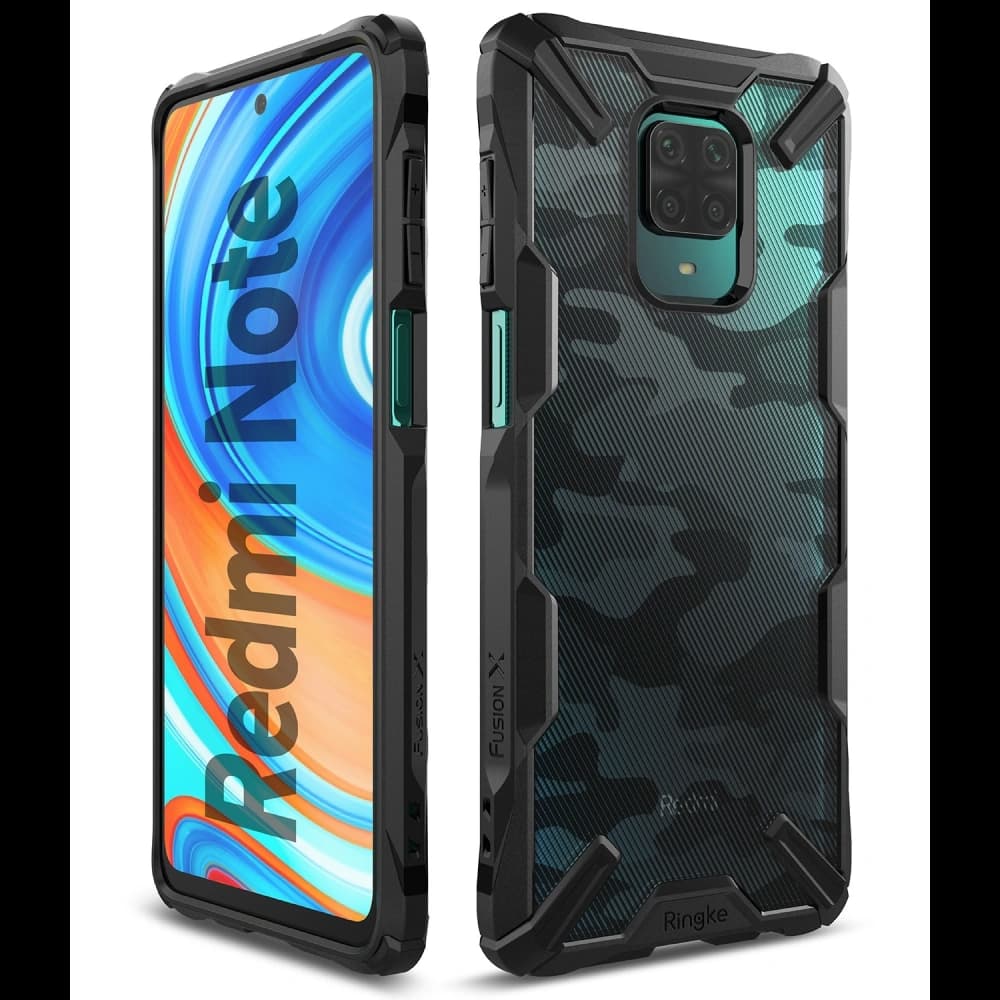 Ringke Tasche Fusion-X Redmi Note 9S/9 Pro/9 Pro Max Camo (Moro) Schwarz - 3